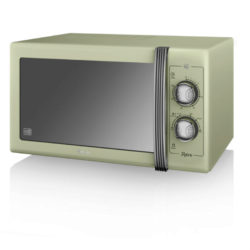 Swan Retro 900w Manual Microwave - Green